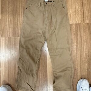 L.L. Bean Men's Relaxed Fleece Lined Jeans in Tan